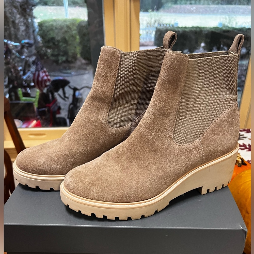 Dolce Vita Tan Suede Ankle Boots